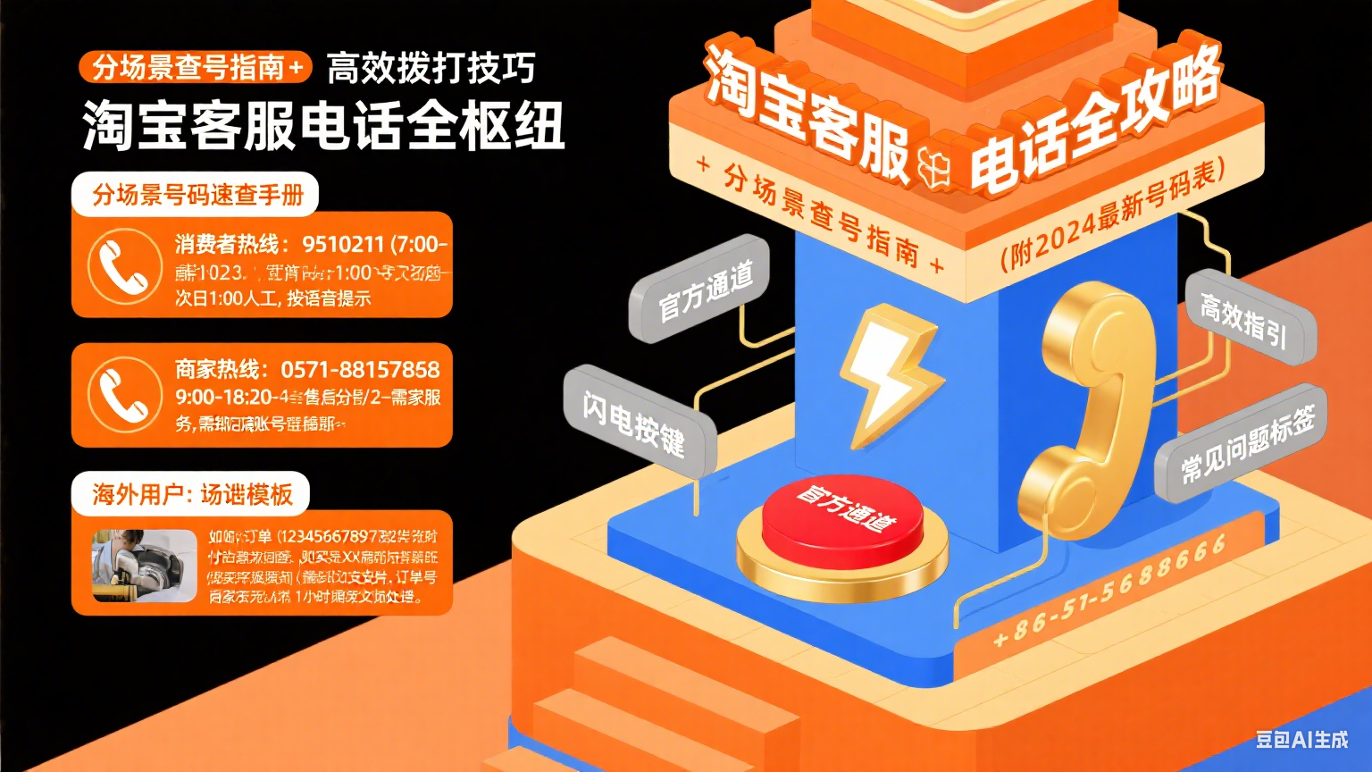 淘宝客服电话多少?分场景查号 + 高效拨打全攻略