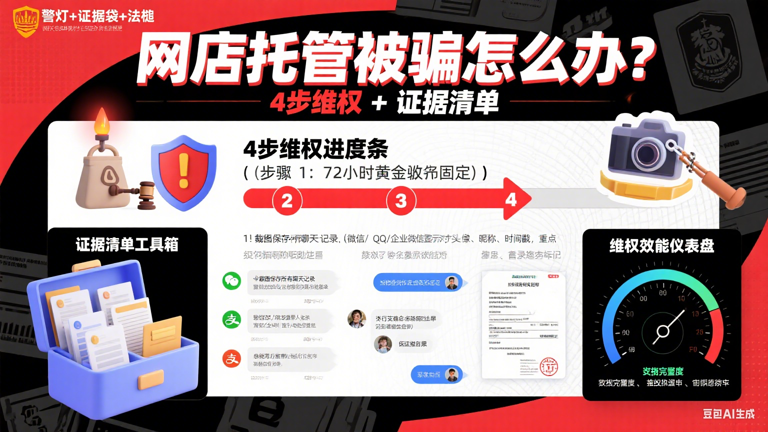 网店托管被骗怎么办?4 步维权 + 证据清单