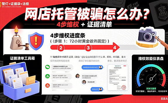 网店托管被骗怎么办？4 步维权 + 证据清单