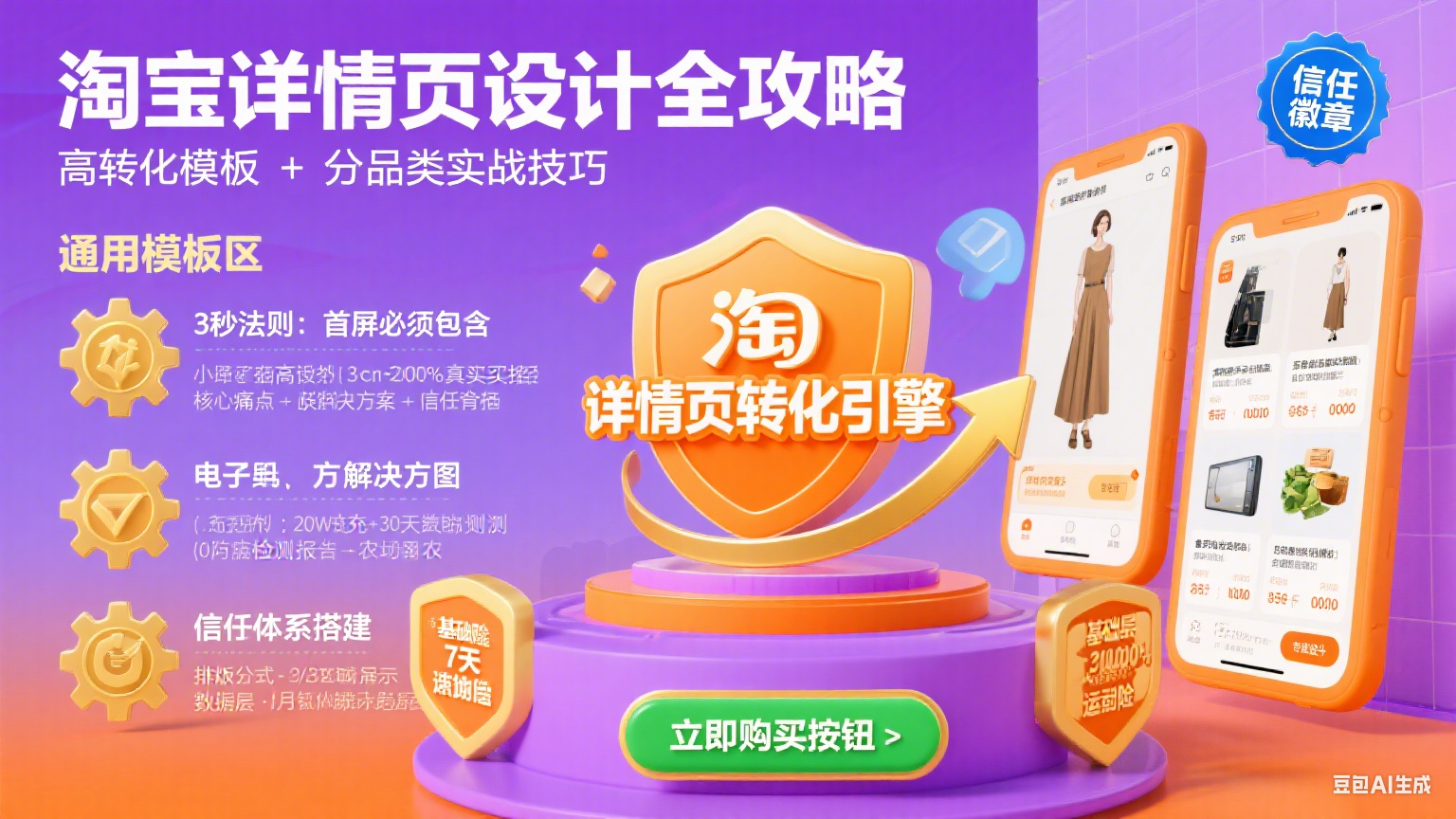 淘宝详情页怎么设计?高转化模板 + 分品类技巧全攻略