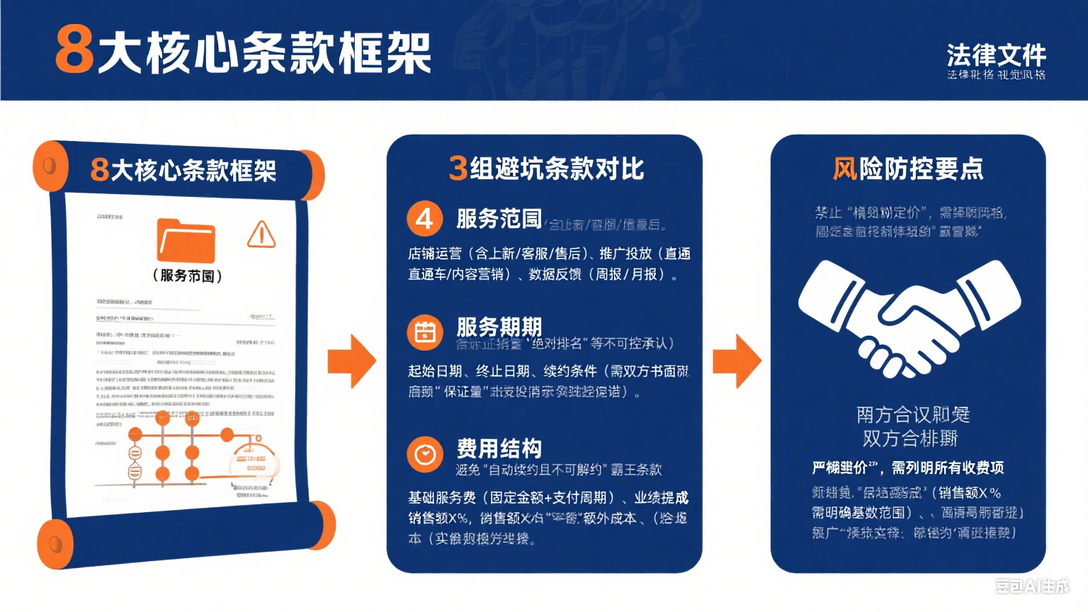 网店托管协议模板怎么写?核心条款 + 避坑示例