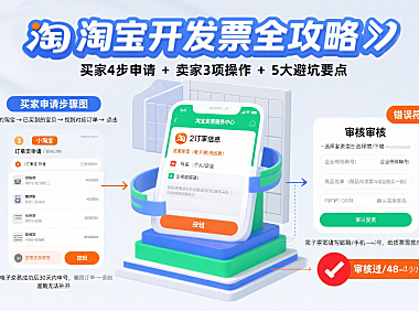 淘宝开发票怎么操作？买家申请 + 卖家开具全攻略，避坑要点