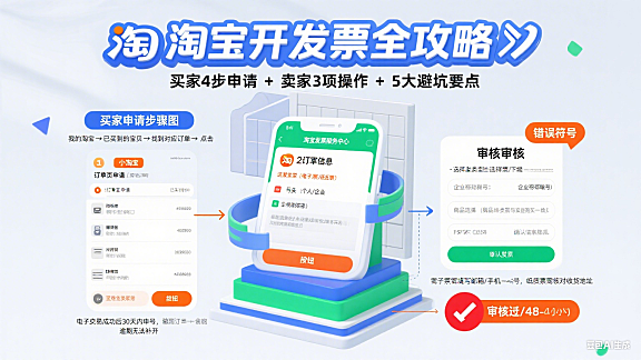 淘宝开发票怎么操作？买家申请 + 卖家开具全攻略，避坑要点