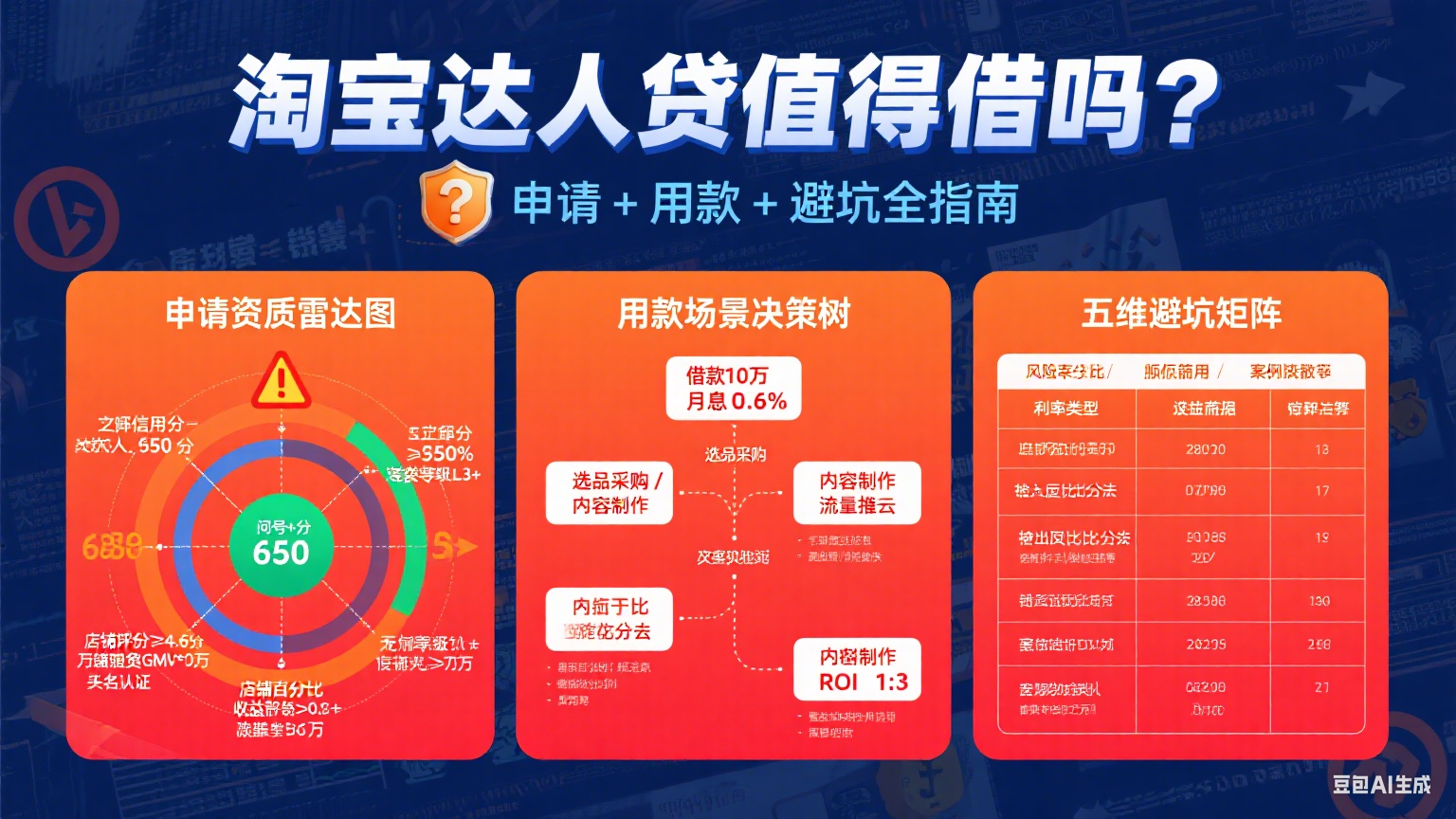 淘宝达人贷值得借吗?申请 + 用款 + 避坑全指南
