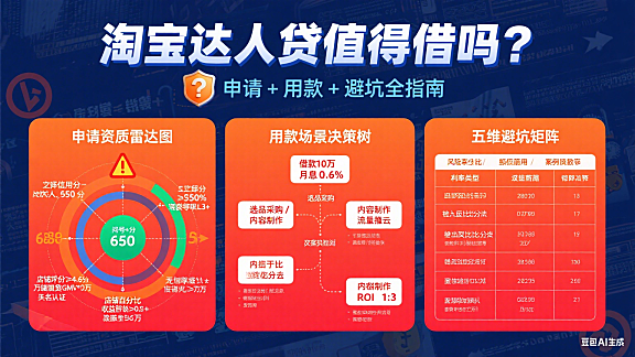 淘宝达人贷值得借吗？申请 + 用款 + 避坑全指南
