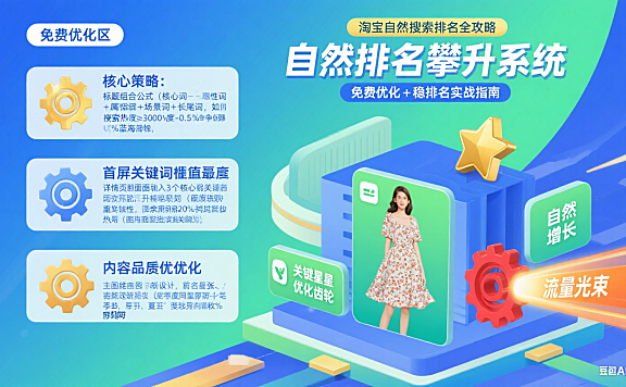 淘宝自然搜索排名怎么升？免费优化 + 稳排名全攻略