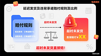 延迟发货及违背承诺赔付规则及比例,超时未发货直接赔!