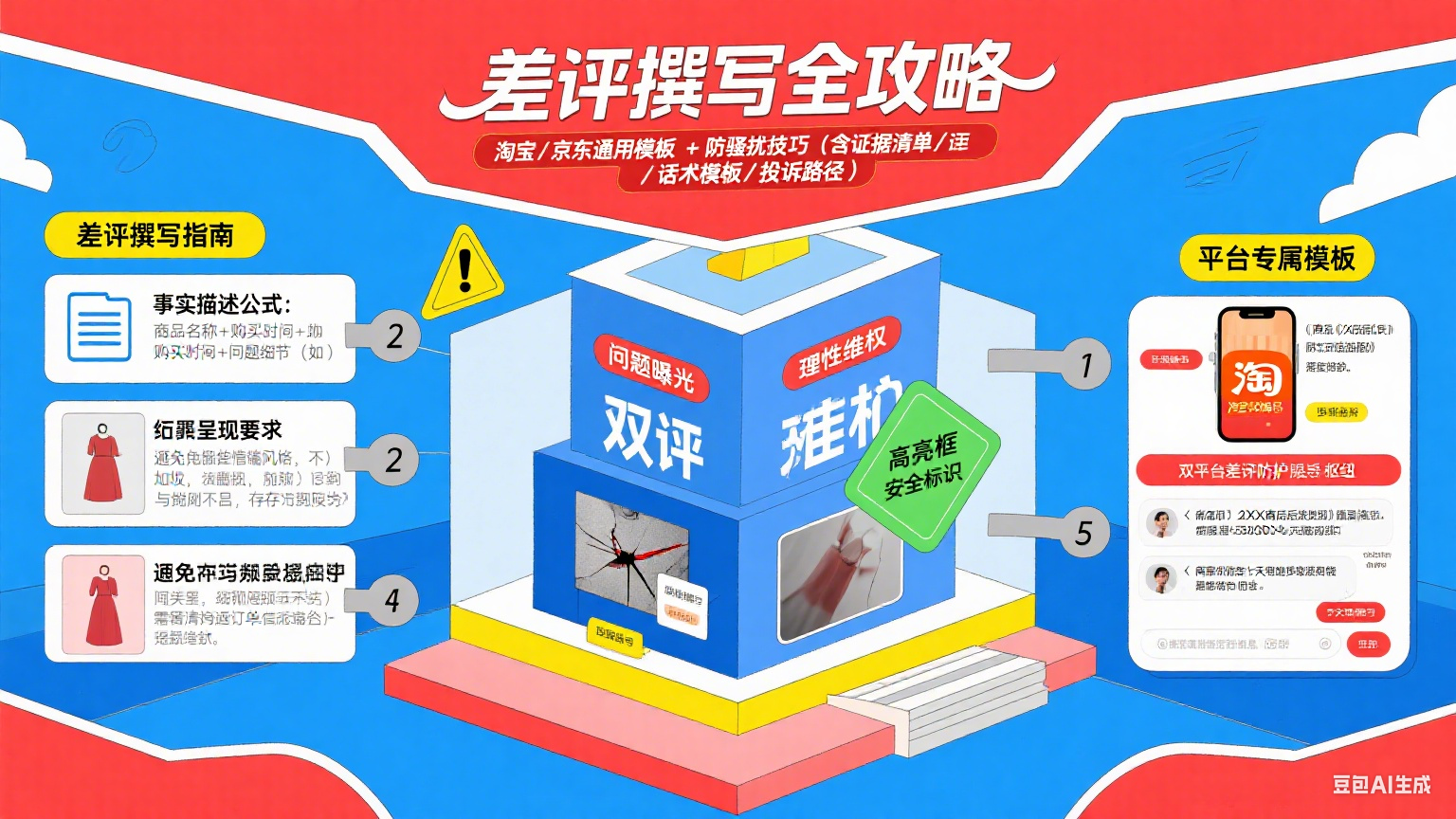 淘宝 / 京东差评怎么写?有效维权 + 不被骚扰全攻略