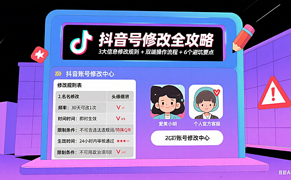 抖音号能改吗？名字 / 头像 / ID 修改规则 + 操作流程 + 避坑攻略