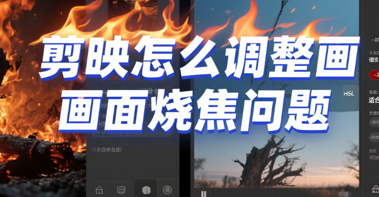 剪映怎么调整画面烧焦问题?3步修复流程+2种风格化转化,让过曝画面变废为宝