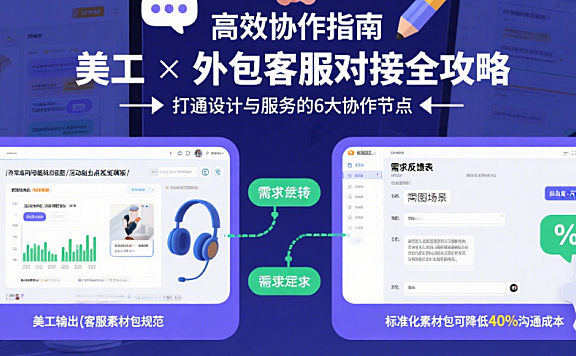 美工怎么对接外包客服？4步高效流程+3类沟通模板，避免需求跑偏