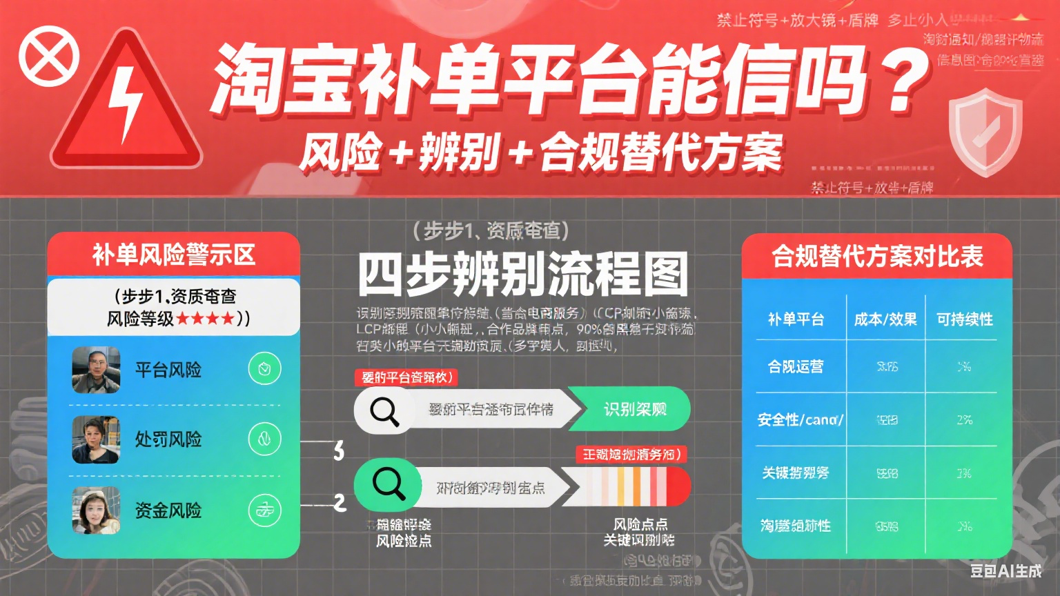 淘宝补单平台能信吗?风险 + 辨别 + 合规替代方案