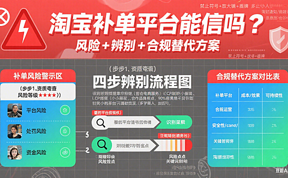 淘宝补单平台能信吗?风险 + 辨别 + 合规替代方案