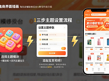 手机店铺装修中系列主题宝贝模块如何设置？速设主题，爆款秒成列！