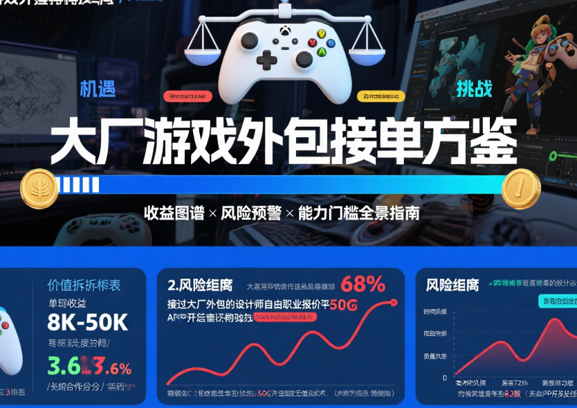 大厂美工游戏外包值得接吗?3类项目实测+4步避坑,中小团队入门指南