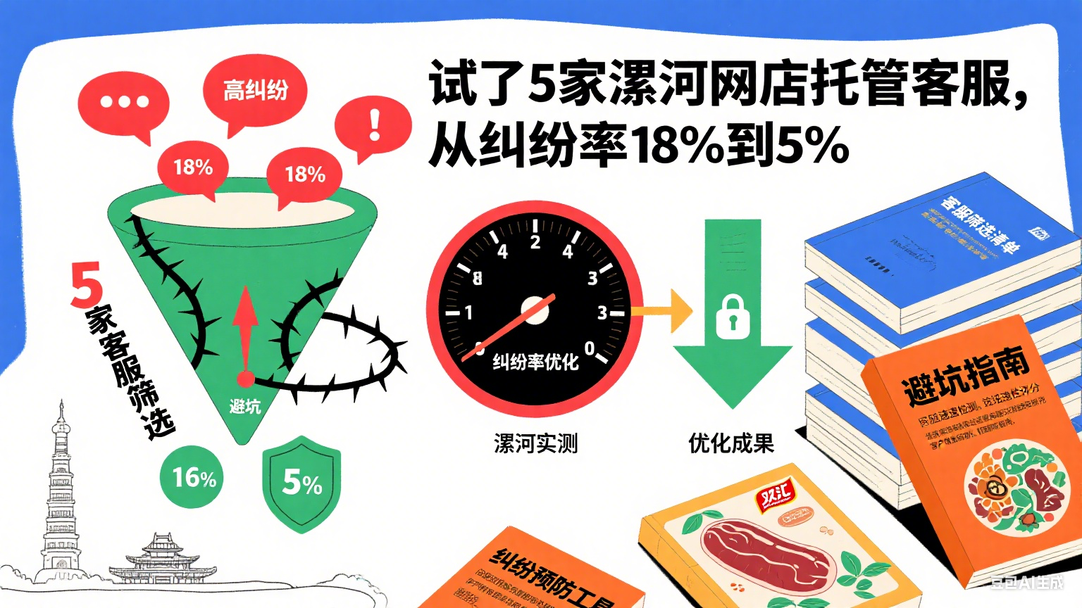 试了 5 家漯河网店托管客服,从纠纷率 18% 到 5%:避坑指南