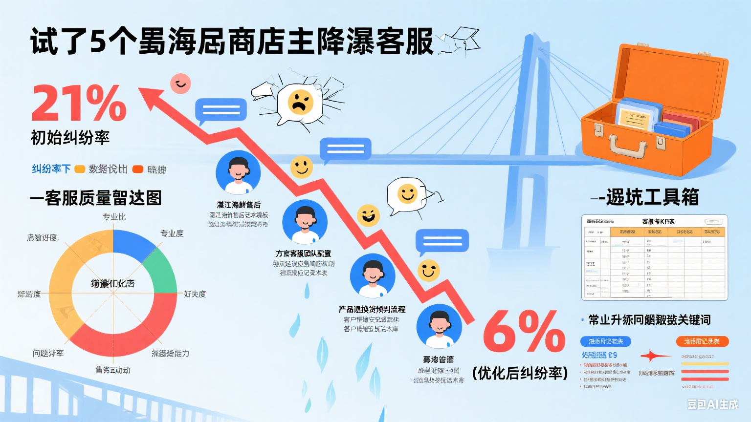 试了 5 家湛江网店托管客服,纠纷率从 21% 到 6%:指南