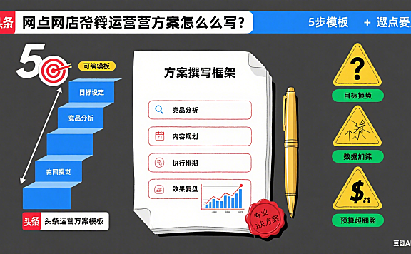 头条网店托管运营方案怎么写？5 步模板 + 避坑要点