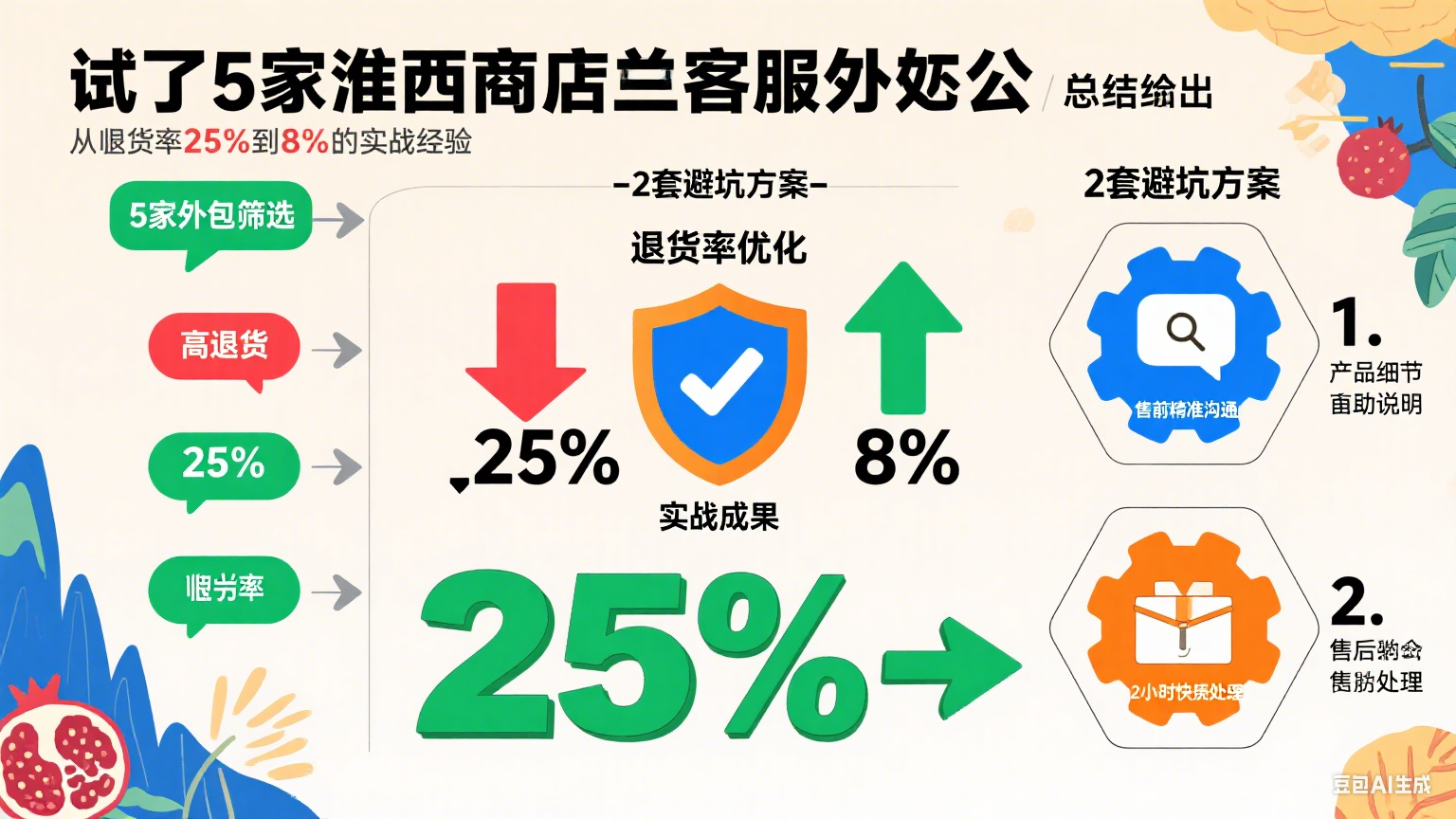 淮北网店客服外包：退货率从25%降至8%避坑经验