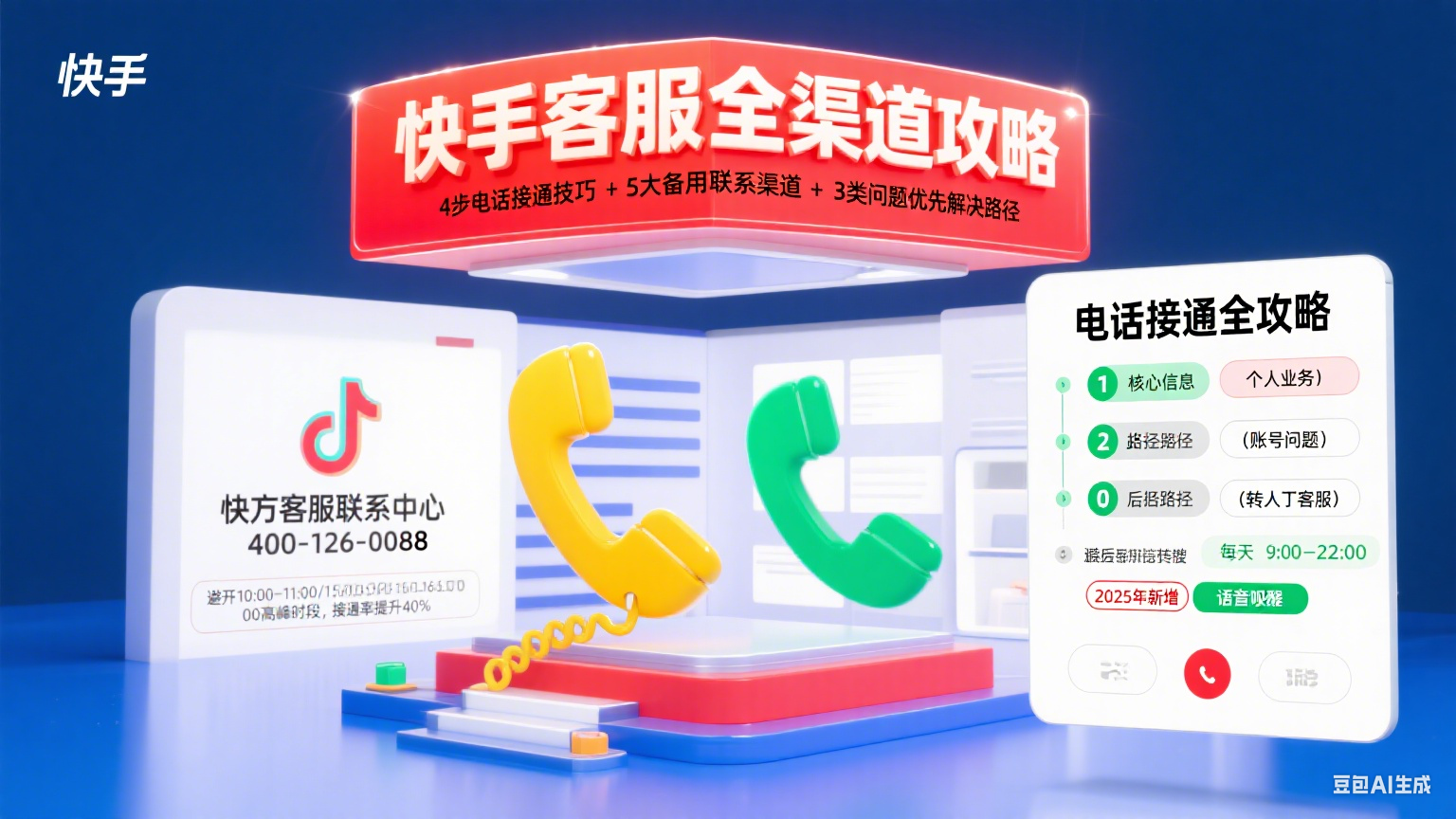 快手官方客服电话怎么打?接通技巧 + 全渠道联系攻略