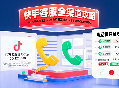 快手官方客服电话怎么打?接通技巧 + 全渠道联系攻略