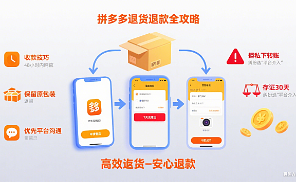 拼多多如何退货?流程拆解 + 退款技巧 + 避坑全指南