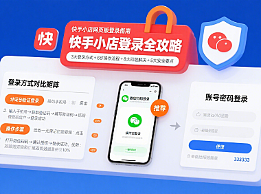 快手小店网页版怎么登录?流程拆解 + 问题解决 + 避坑全攻略
