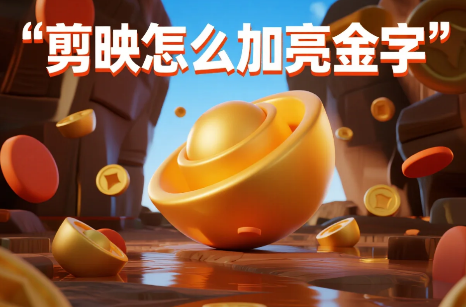 剪映怎么加亮金字?3 步出金属质感 + 4 个避坑技巧