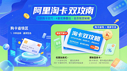 阿里淘卡怎么用？购卡省钱 + 商家引流全指南