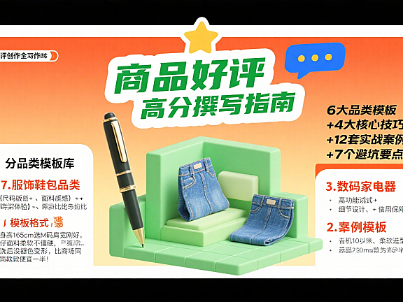 商品好评怎么写?分品类模板 + 核心技巧 + 避坑全攻略