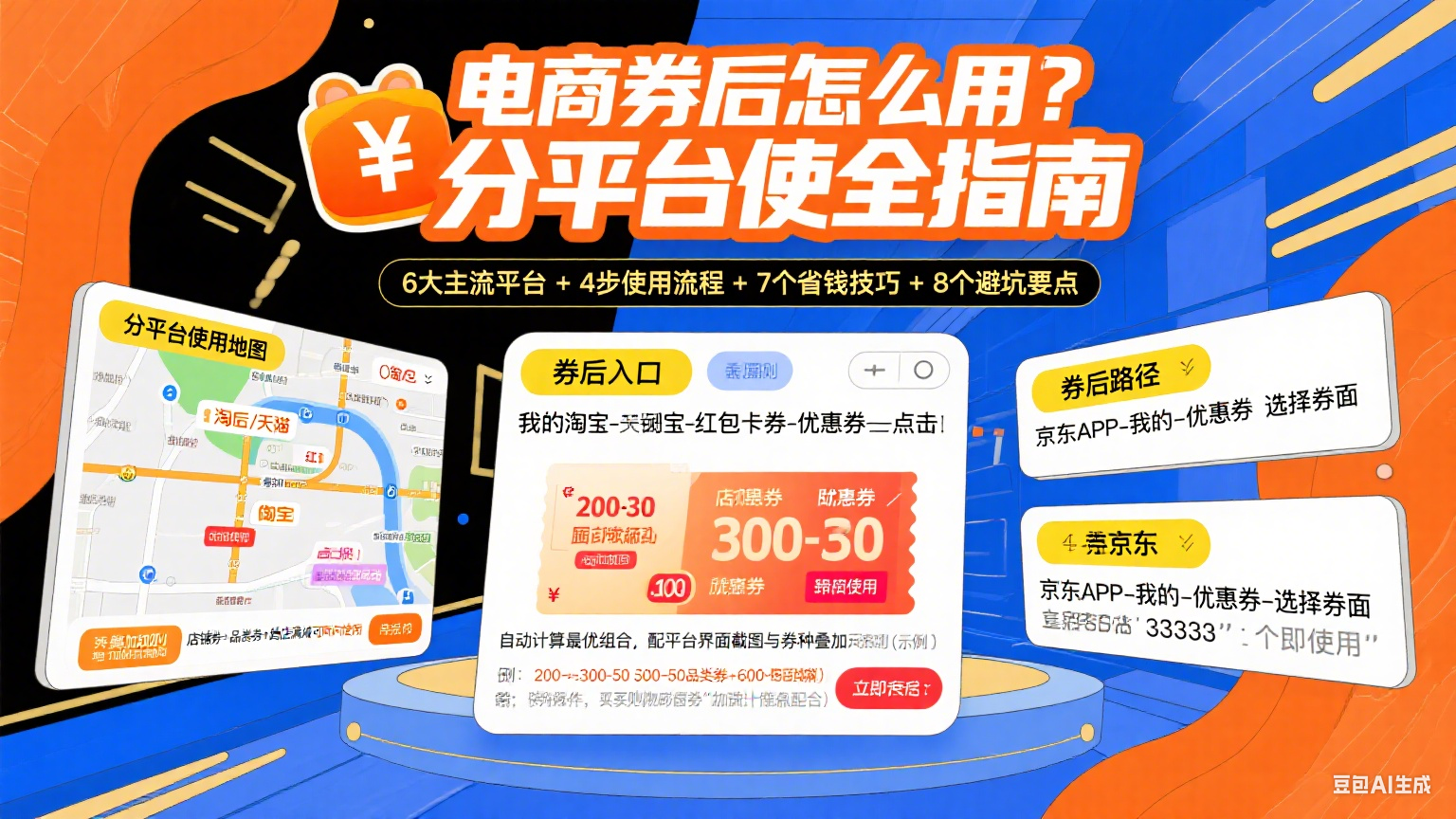 电商券后怎么用?分平台流程 + 省钱技巧 + 避坑全攻略