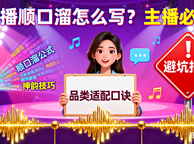 直播顺口溜怎么写?品类适配 + 创作技巧 + 避坑指南,主播必看
