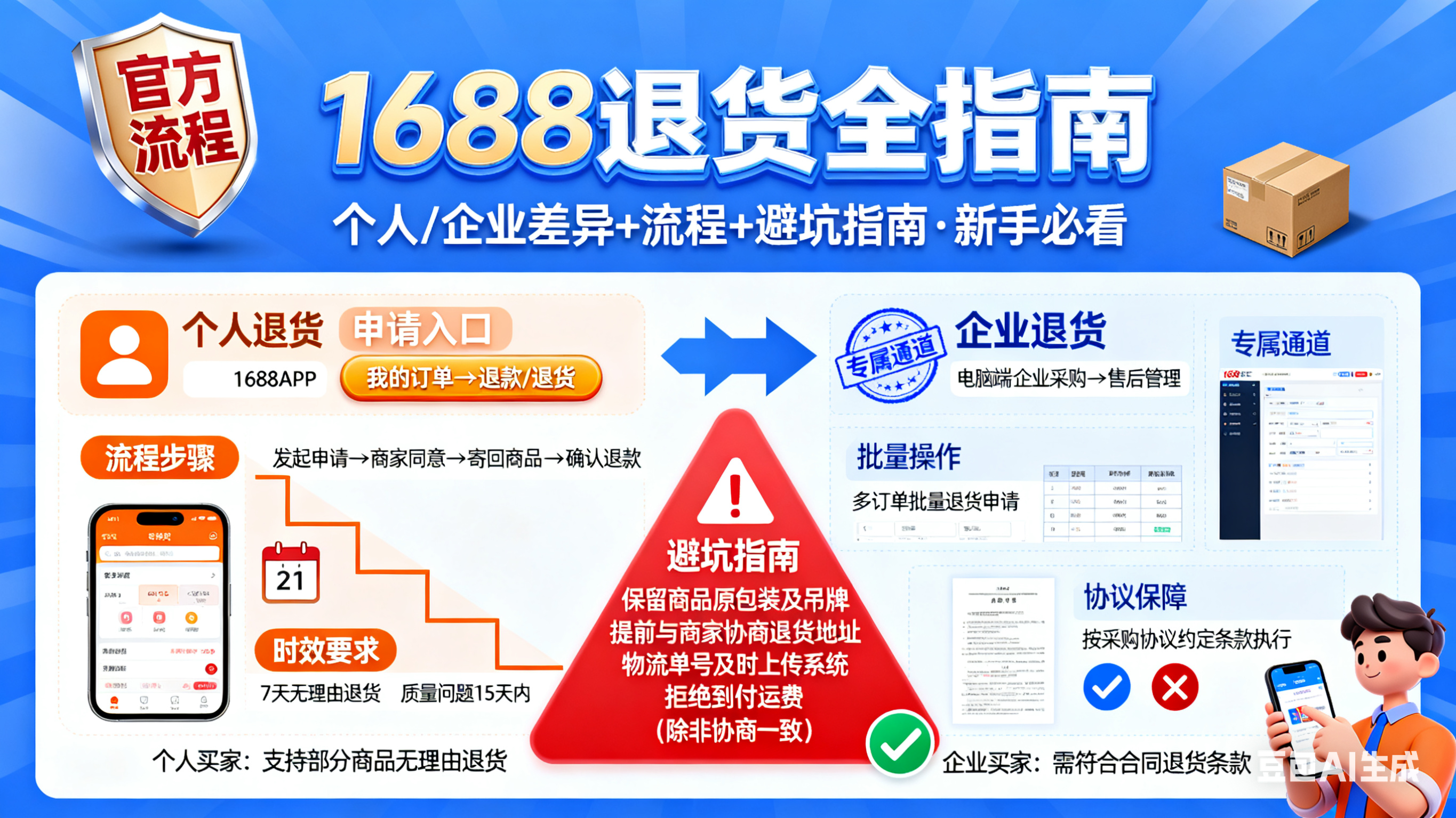 1688 怎么退货?个人 / 企业差异 + 流程 + 避坑指南,新手必看