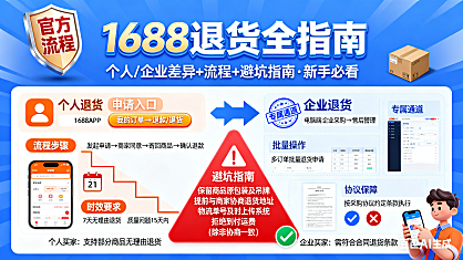 1688 怎么退货？个人 / 企业差异 + 流程 + 避坑指南，新手必看