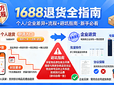 1688 怎么退货?个人 / 企业差异 + 流程 + 避坑指南,新手必看