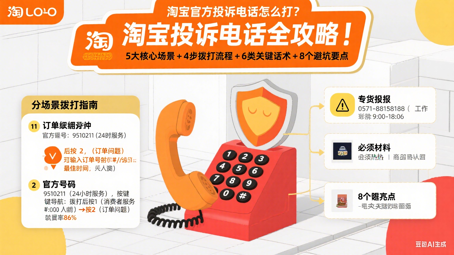 淘宝官方投诉电话怎么打?分场景流程 + 避坑全攻略