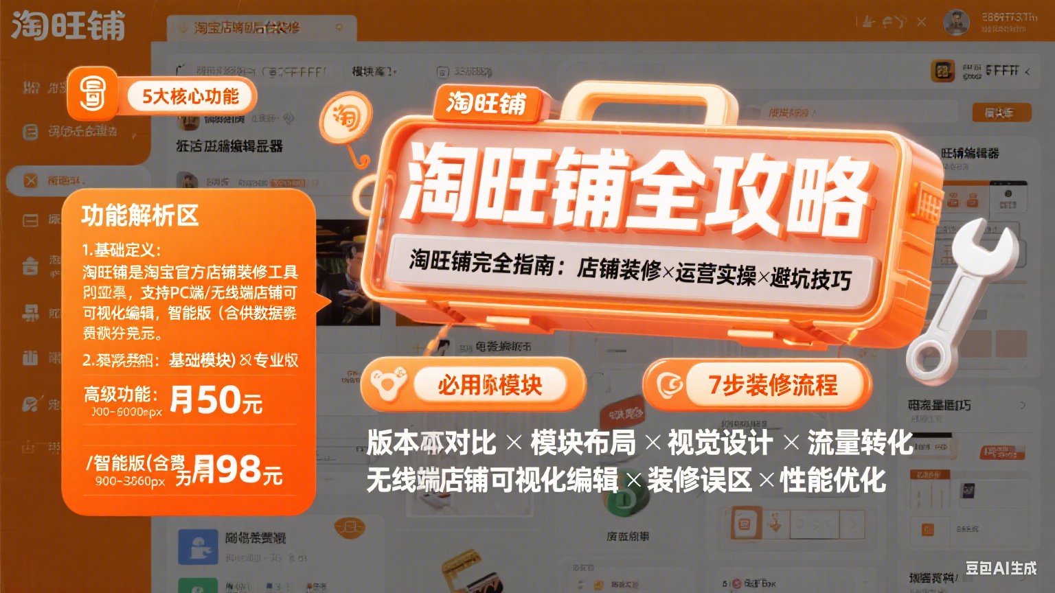淘旺铺是什么?淘宝商家店铺装修 + 运营实操避坑指南