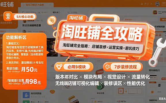 淘旺铺是什么？淘宝商家店铺装修 + 运营实操避坑指南