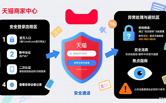 天猫商家登录怎么操作？安全流程 + 异常处理 + 避坑全指南