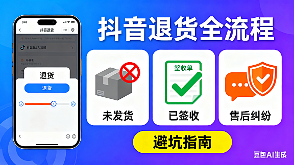 抖音怎么退货？未发货 / 已签收 / 售后纠纷全流程，避坑指南附