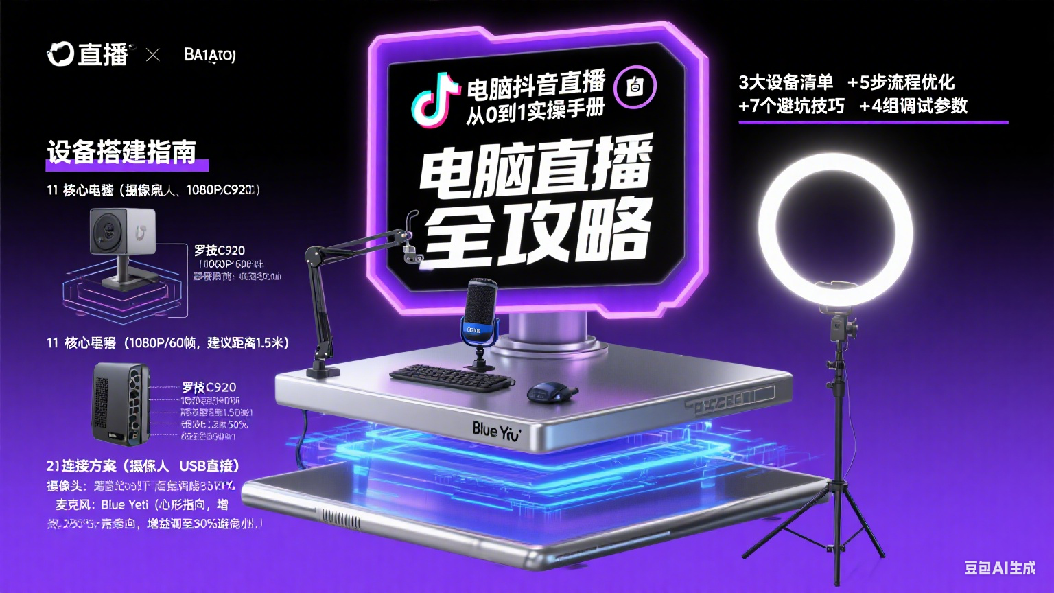 电脑抖音直播怎么弄?设备搭建 + 流程优化 + 避坑全攻略