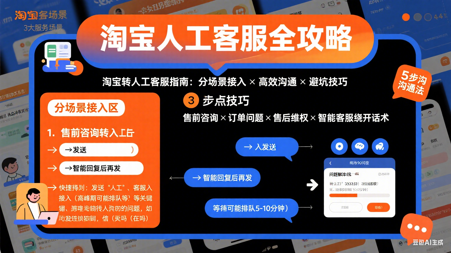 淘宝怎么转人工客服?分场景接入 + 高效沟通避坑指南