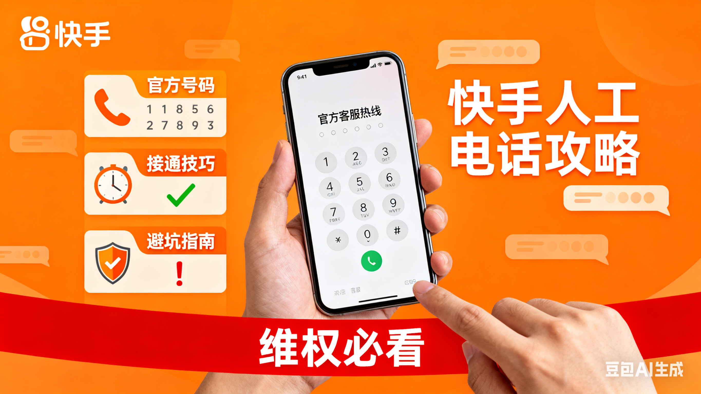 快手人工电话怎么打?官方号码 + 接通技巧 + 避坑指南,维权必看