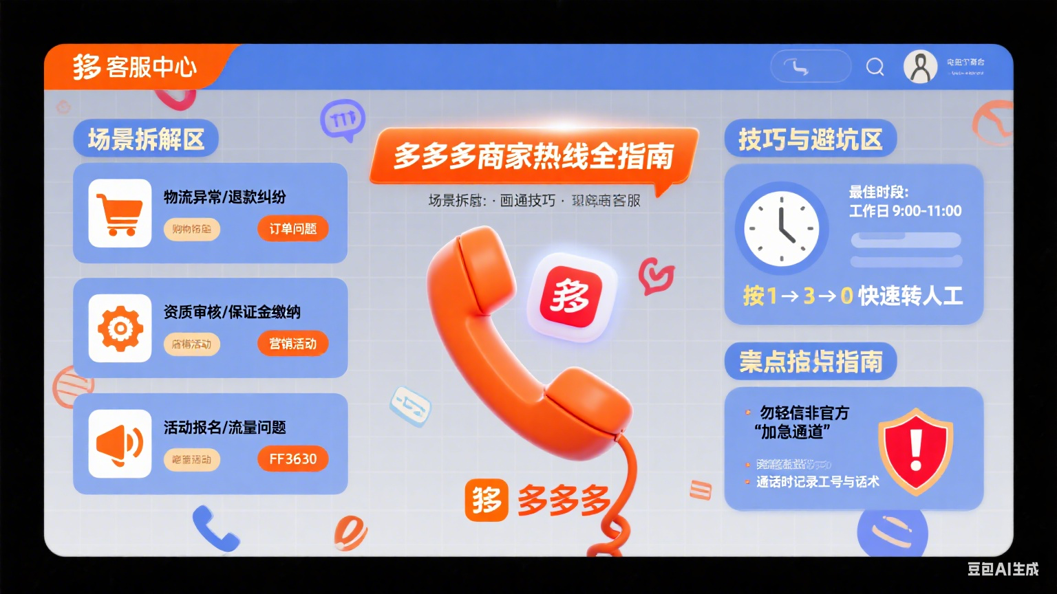 拼多多商家热线怎么打?场景拆解 + 接通技巧 + 避坑全指南