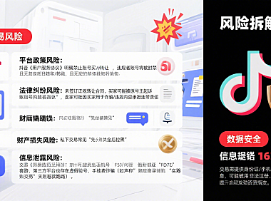 抖音账号能交易吗?风险拆解 + 合规流程 + 避坑指南,卖家买家必看