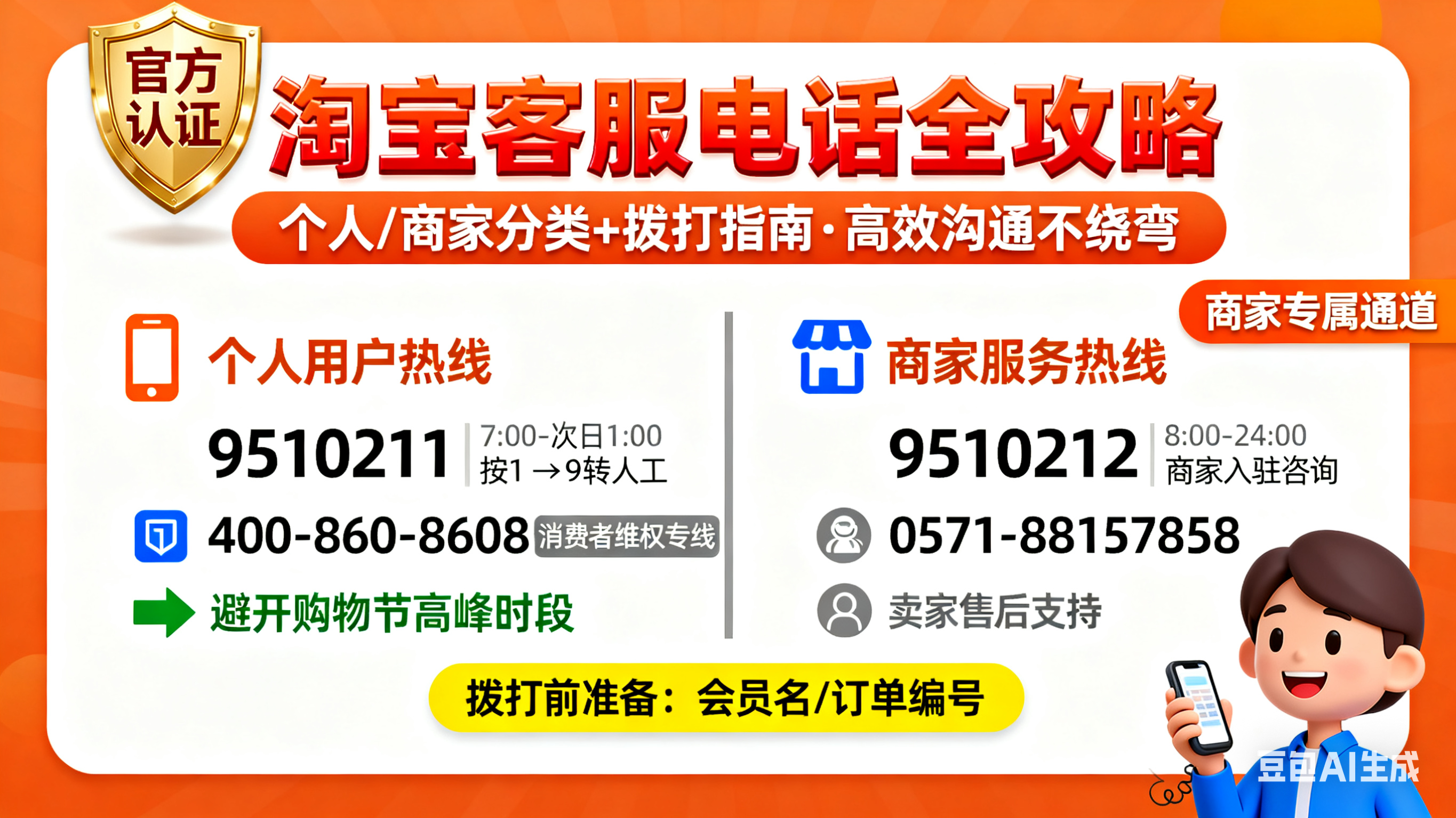 淘宝客户电话多少?个人 / 商家分类 + 拨打指南,高效沟通不绕弯