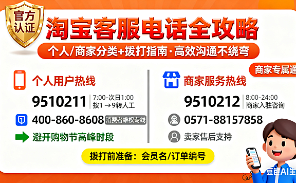 淘宝客户电话多少？个人 / 商家分类 + 拨打指南，高效沟通不绕弯