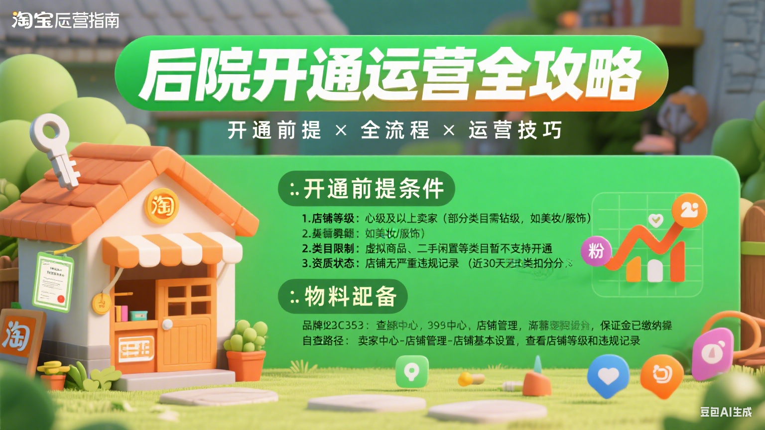 淘宝后院怎么开通?开通前提 + 全流程 + 运营技巧全指南