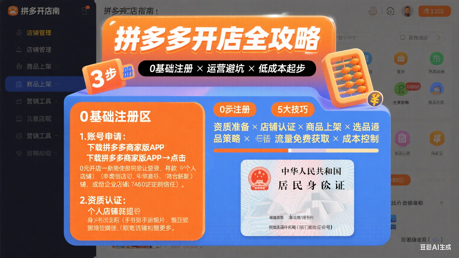 怎么开拼多多网店?0 基础注册 + 运营避坑 + 低成本起步指南