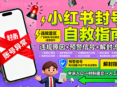 小红书封号是怎么回事？违规原因 + 预警 + 解封指南，运营必看